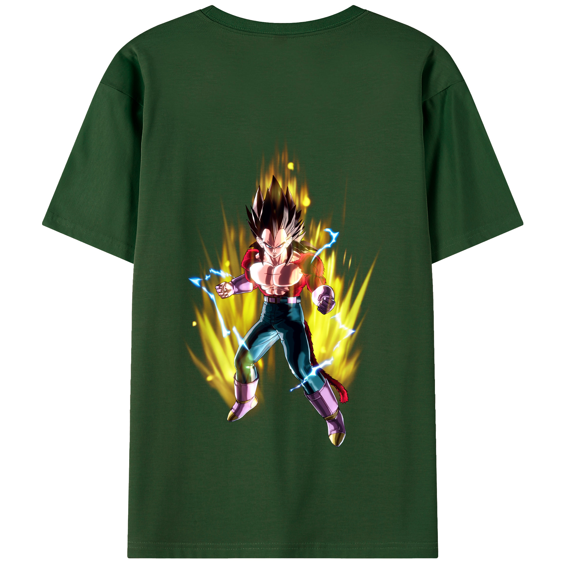（画像用） ドラゴンボール ベジータ四世（Bejīta Yonsei）DRAGON BALL Vegeta IV 綿100％半袖Tシャツ（背面プリント）
